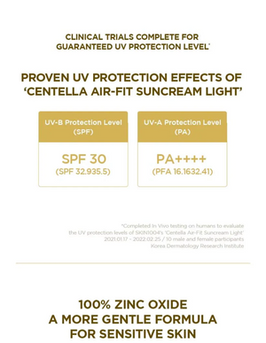 Protector Solar Madagascar Centella Air Fit Suncream Light