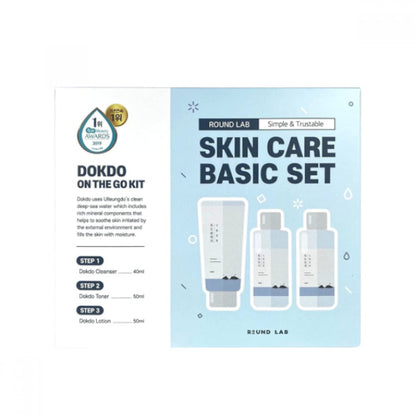 Round Lab - 1025 Dokdo On The Go Kit (Cleanser+Toner+Lotion) - 40ml+50ml+50ml