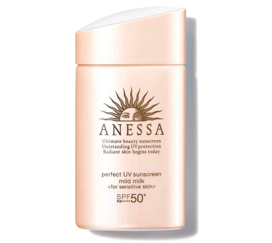 Anessa Perfect UV Sunscreen Mild Milk para cara y cuerpo SPF50+ PA++++ (60 ml)